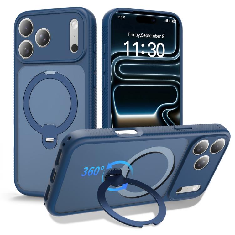 Capa de telemóvel magnética com suporte giratório 360 e airbag anti-impactos, para iPhone 16e / 17e, para iPhone 17 Pro Max, para iPhone 17 Pro, para iPhone 17, para iPhone Air, para iPhone 16 Pro Max, para iPhone 16