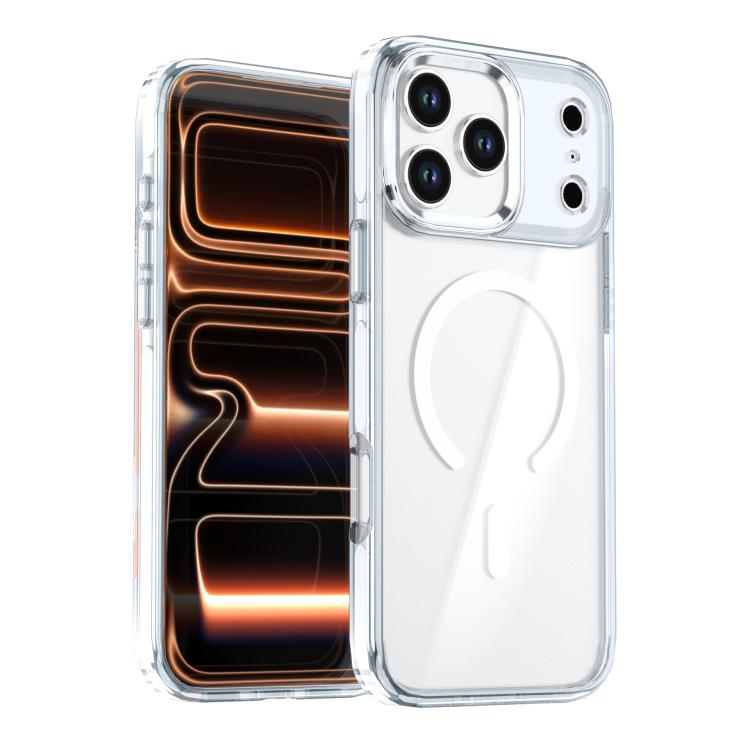 Capa de telemóvel magnética transparente bicolor Qicai, para iPhone 17 Pro Max, para iPhone 17 Pro, para iPhone 17, para iPhone Air