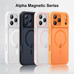 Capa de telemóvel magnética estilo Alpha com sensação de pele, para iPhone 17 Pro Max, para iPhone 17 Pro
