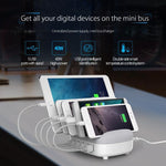 ORICO DUK-5P Estação de Carregamento Inteligente com 5 Portas USB de 40W com Suporte, Ficha US, Ficha UK, Ficha AU