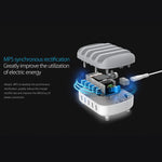 ORICO DUK-5P Estação de Carregamento Inteligente com 5 Portas USB de 40W com Suporte, Ficha US, Ficha UK, Ficha AU