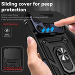 Capa de telemóvel magnética XDcase com suporte de anel deslizante para proteção da câmara, para iPhone 17 Pro Max, para iPhone 17 Pro, para iPhone 17, para iPhone Air