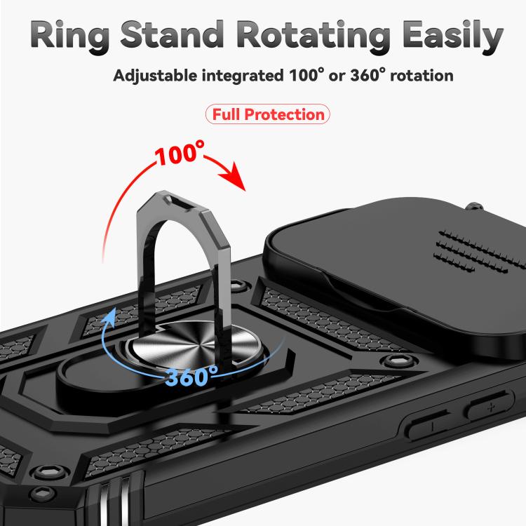 Capa de telemóvel magnética XDcase com suporte de anel deslizante para proteção da câmara, para iPhone 17 Pro Max, para iPhone 17 Pro, para iPhone 17, para iPhone Air