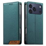 Capa de telemóvel em pele vegana com forte íman e RFID Dierfeng, para iPhone 17e / 16e, para iPhone 17 Pro Max, para iPhone 17 Pro, para iPhone 17, para iPhone Air, para iPhone 16 Pro Max, para iPhone 16 Pro, para iPhone 16 Plus