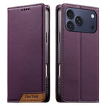 Capa de telemóvel em pele vegana com forte íman e RFID Dierfeng, para iPhone 17e / 16e, para iPhone 17 Pro Max, para iPhone 17 Pro, para iPhone 17, para iPhone Air, para iPhone 16 Pro Max, para iPhone 16 Pro, para iPhone 16 Plus