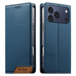 Capa de telemóvel em pele vegana com forte íman e RFID Dierfeng, para iPhone 17e / 16e, para iPhone 17 Pro Max, para iPhone 17 Pro, para iPhone 17, para iPhone Air, para iPhone 16 Pro Max, para iPhone 16 Pro, para iPhone 16 Plus