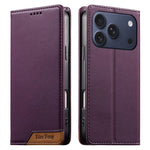 Capa de telemóvel em pele vegana com forte íman e RFID Dierfeng, para iPhone 17e / 16e, para iPhone 17 Pro Max, para iPhone 17 Pro, para iPhone 17, para iPhone Air, para iPhone 16 Pro Max, para iPhone 16 Pro, para iPhone 16 Plus
