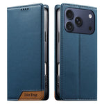 Capa de telemóvel em pele vegana com forte íman e RFID Dierfeng, para iPhone 17e / 16e, para iPhone 17 Pro Max, para iPhone 17 Pro, para iPhone 17, para iPhone Air, para iPhone 16 Pro Max, para iPhone 16 Pro, para iPhone 16 Plus
