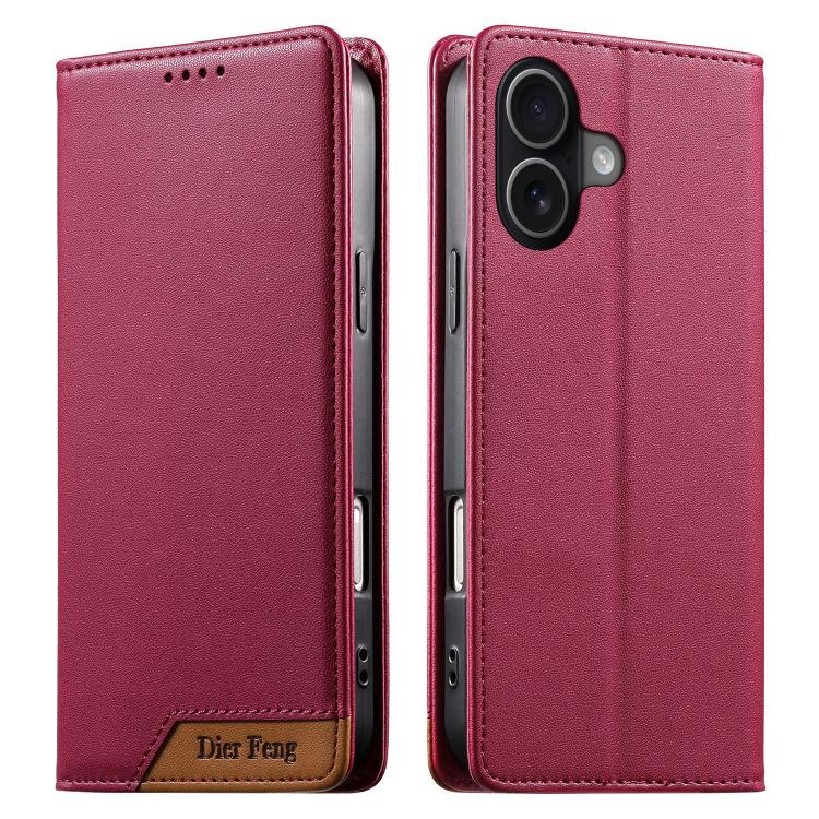 Capa de telemóvel em pele vegana com forte íman e RFID Dierfeng, para iPhone 17e / 16e, para iPhone 17 Pro Max, para iPhone 17 Pro, para iPhone 17, para iPhone Air, para iPhone 16 Pro Max, para iPhone 16 Pro, para iPhone 16 Plus