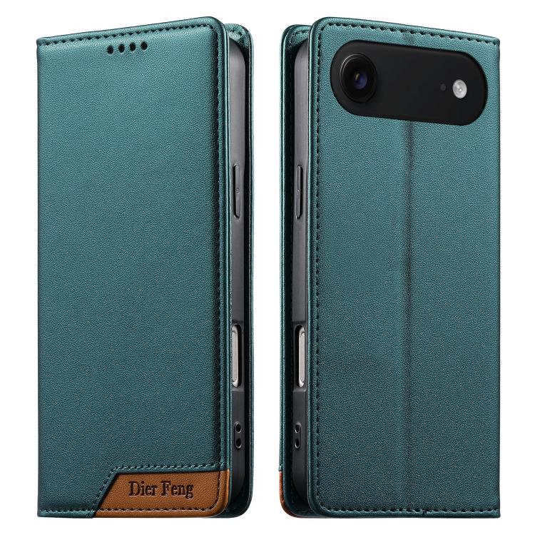 Capa de telemóvel em pele vegana com forte íman e RFID Dierfeng, para iPhone 17e / 16e, para iPhone 17 Pro Max, para iPhone 17 Pro, para iPhone 17, para iPhone Air, para iPhone 16 Pro Max, para iPhone 16 Pro, para iPhone 16 Plus