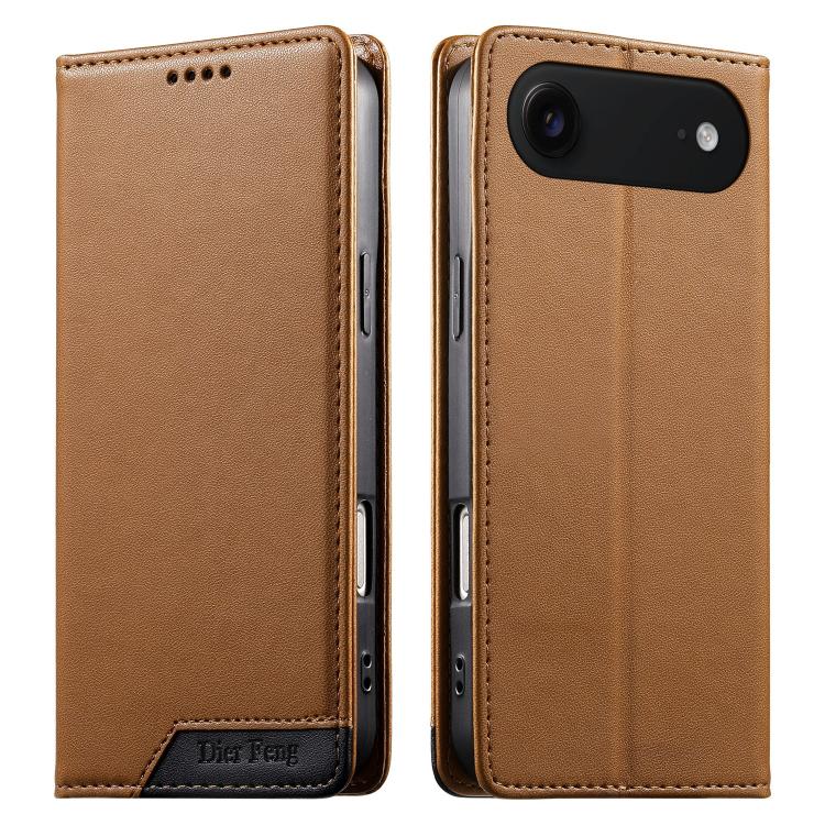 Capa de telemóvel em pele vegana com forte íman e RFID Dierfeng, para iPhone 17e / 16e, para iPhone 17 Pro Max, para iPhone 17 Pro, para iPhone 17, para iPhone Air, para iPhone 16 Pro Max, para iPhone 16 Pro, para iPhone 16 Plus