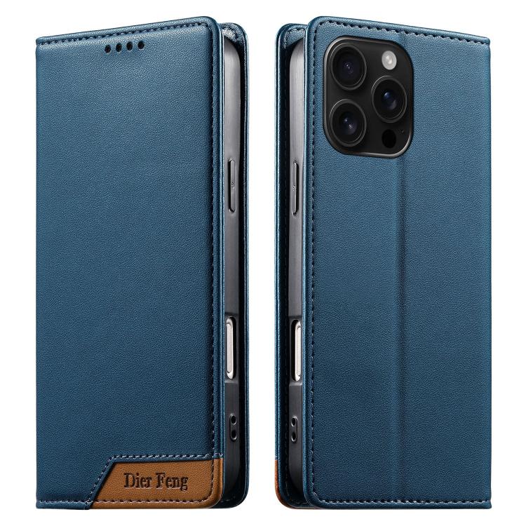 Capa de telemóvel em pele vegana com forte íman e RFID Dierfeng, para iPhone 17e / 16e, para iPhone 17 Pro Max, para iPhone 17 Pro, para iPhone 17, para iPhone Air, para iPhone 16 Pro Max, para iPhone 16 Pro, para iPhone 16 Plus