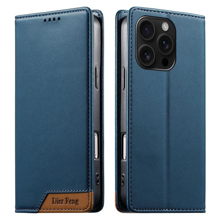 Capa de telemóvel em pele vegana com forte íman e RFID Dierfeng, para iPhone 17e / 16e, para iPhone 17 Pro Max, para iPhone 17 Pro, para iPhone 17, para iPhone Air, para iPhone 16 Pro Max, para iPhone 16 Pro, para iPhone 16 Plus