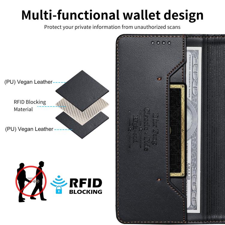 Capa de telemóvel em pele vegana com forte íman e RFID Dierfeng, para iPhone 16, para iPhone 15 Pro Max, para iPhone 15 Pro, para iPhone 15 Plus, para iPhone 15, para iPhone 14 Plus, para iPhone 14 / 13, para iPhone 14 Pro