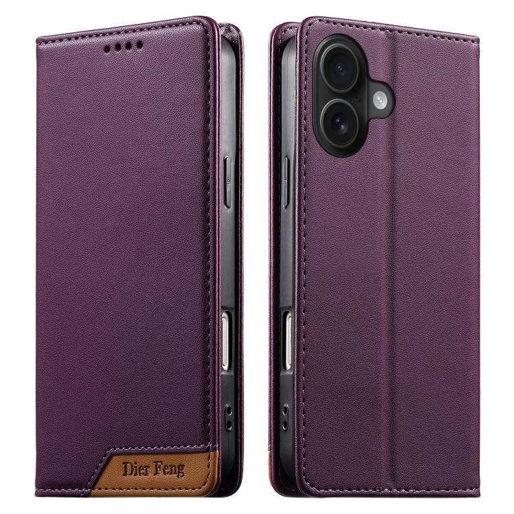 Capa de telemóvel em pele vegana com forte íman e RFID Dierfeng, para iPhone 16, para iPhone 15 Pro Max, para iPhone 15 Pro, para iPhone 15 Plus, para iPhone 15, para iPhone 14 Plus, para iPhone 14 / 13, para iPhone 14 Pro