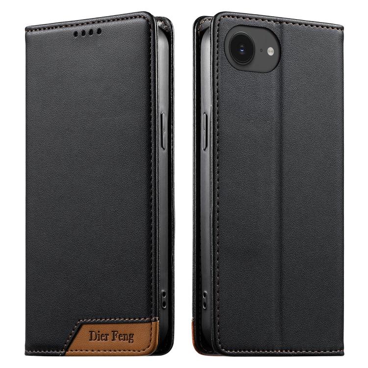 Capa de telemóvel em pele vegana com forte íman e RFID Dierfeng, para iPhone 17e / 16e, para iPhone 17 Pro Max, para iPhone 17 Pro, para iPhone 17, para iPhone Air, para iPhone 16 Pro Max, para iPhone 16 Pro, para iPhone 16 Plus