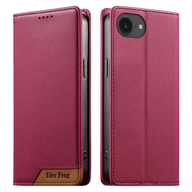 Capa de telemóvel em pele vegana com forte íman e RFID Dierfeng, para iPhone 17e / 16e, para iPhone 17 Pro Max, para iPhone 17 Pro, para iPhone 17, para iPhone Air, para iPhone 16 Pro Max, para iPhone 16 Pro, para iPhone 16 Plus