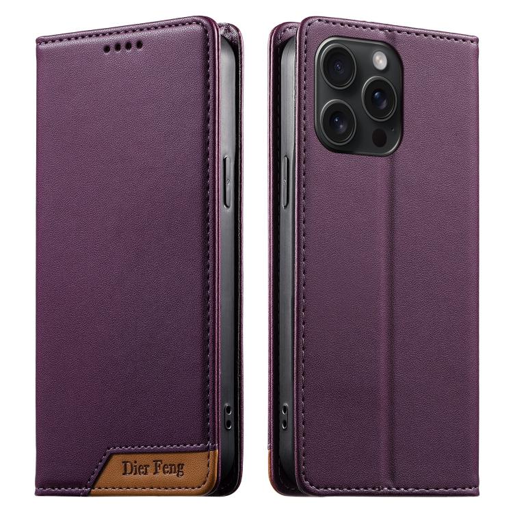 Capa de telemóvel em pele vegana com forte íman e RFID Dierfeng, para iPhone 16, para iPhone 15 Pro Max, para iPhone 15 Pro, para iPhone 15 Plus, para iPhone 15, para iPhone 14 Plus, para iPhone 14 / 13, para iPhone 14 Pro