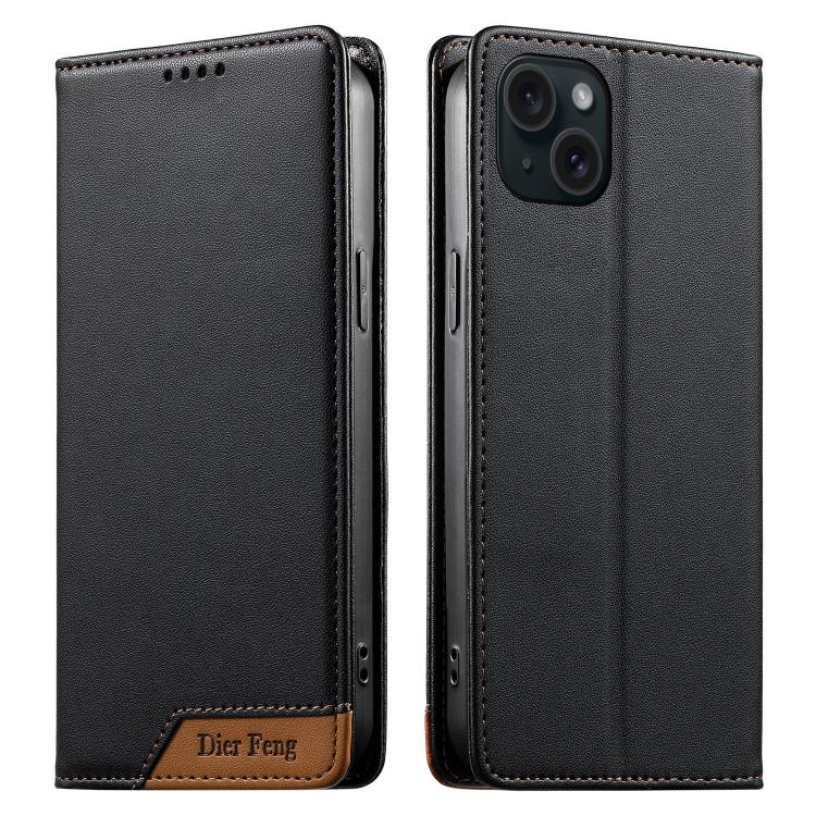 Capa de telemóvel em pele vegana com forte íman e RFID Dierfeng, para iPhone 16, para iPhone 15 Pro Max, para iPhone 15 Pro, para iPhone 15 Plus, para iPhone 15, para iPhone 14 Plus, para iPhone 14 / 13, para iPhone 14 Pro