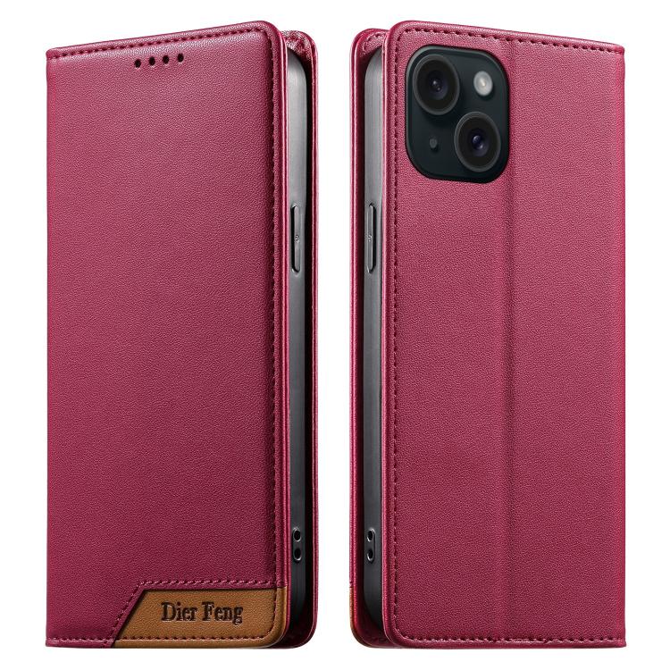Capa de telemóvel em pele vegana com forte íman e RFID Dierfeng, para iPhone 16, para iPhone 15 Pro Max, para iPhone 15 Pro, para iPhone 15 Plus, para iPhone 15, para iPhone 14 Plus, para iPhone 14 / 13, para iPhone 14 Pro