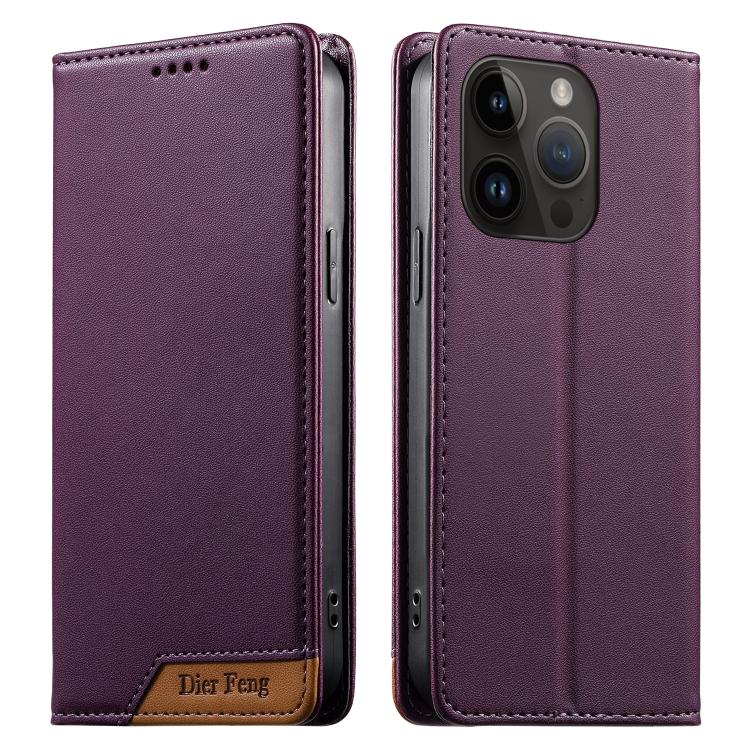 Capa de telemóvel em pele vegana com forte íman e RFID Dierfeng, para iPhone 16, para iPhone 15 Pro Max, para iPhone 15 Pro, para iPhone 15 Plus, para iPhone 15, para iPhone 14 Plus, para iPhone 14 / 13, para iPhone 14 Pro