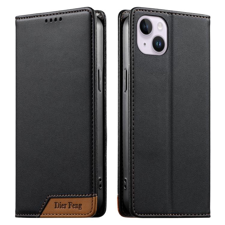 Capa de telemóvel em pele vegana com forte íman e RFID Dierfeng, para iPhone 16, para iPhone 15 Pro Max, para iPhone 15 Pro, para iPhone 15 Plus, para iPhone 15, para iPhone 14 Plus, para iPhone 14 / 13, para iPhone 14 Pro
