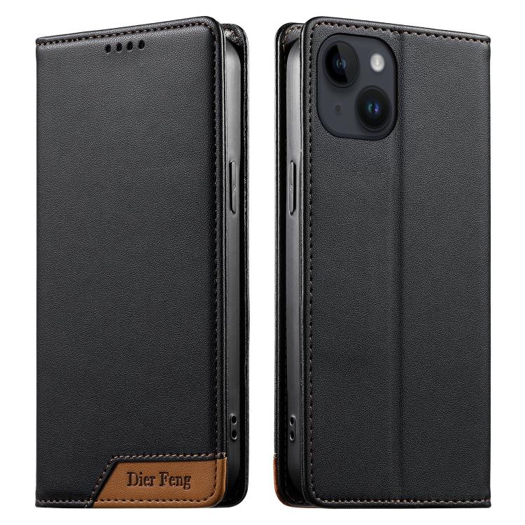 Capa de telemóvel em pele vegana com forte íman e RFID Dierfeng, para iPhone 16, para iPhone 15 Pro Max, para iPhone 15 Pro, para iPhone 15 Plus, para iPhone 15, para iPhone 14 Plus, para iPhone 14 / 13, para iPhone 14 Pro