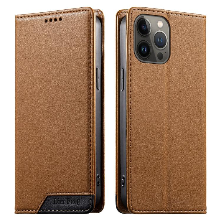 Dierfeng Splicing Strong Magnetic RFID Vegan Leather Phone Case, For iPhone 14 Pro Max, For iPhone SE 2022 / SE 2020 / 8 / 7, For iPhone 13 Pro Max, For iPhone 13 Pro, For iPhone 13 mini, For iPhone 12 / 12 Pro, For iPhone 12 Pro Max, For iPhone 12 mini