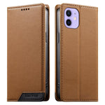 Dierfeng Splicing Strong Magnetic RFID Vegan Leather Phone Case, For iPhone 14 Pro Max, For iPhone SE 2022 / SE 2020 / 8 / 7, For iPhone 13 Pro Max, For iPhone 13 Pro, For iPhone 13 mini, For iPhone 12 / 12 Pro, For iPhone 12 Pro Max, For iPhone 12 mini