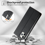 Dierfeng Capa para Telemóvel em Pele Vegana com RFID, Forte Íman e Costura, Para iPhone 11 Pro Max, Para iPhone 11, Para iPhone 11 Pro, Para iPhone X / XS, Para iPhone XR, Para iPhone XS Max, Para iPhone 8 Plus / 7 Plus