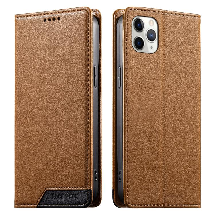 Dierfeng Capa para Telemóvel em Pele Vegana com RFID, Forte Íman e Costura, Para iPhone 11 Pro Max, Para iPhone 11, Para iPhone 11 Pro, Para iPhone X / XS, Para iPhone XR, Para iPhone XS Max, Para iPhone 8 Plus / 7 Plus
