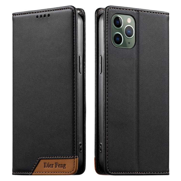 Dierfeng Capa para Telemóvel em Pele Vegana com RFID, Forte Íman e Costura, Para iPhone 11 Pro Max, Para iPhone 11, Para iPhone 11 Pro, Para iPhone X / XS, Para iPhone XR, Para iPhone XS Max, Para iPhone 8 Plus / 7 Plus
