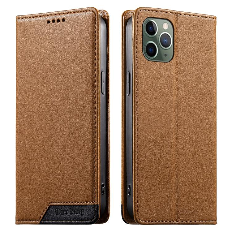 Dierfeng Capa para Telemóvel em Pele Vegana com RFID, Forte Íman e Costura, Para iPhone 11 Pro Max, Para iPhone 11, Para iPhone 11 Pro, Para iPhone X / XS, Para iPhone XR, Para iPhone XS Max, Para iPhone 8 Plus / 7 Plus