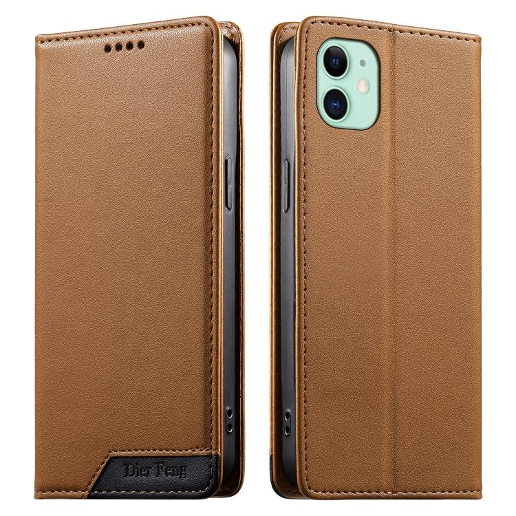 Dierfeng Capa para Telemóvel em Pele Vegana com RFID, Forte Íman e Costura, Para iPhone 11 Pro Max, Para iPhone 11, Para iPhone 11 Pro, Para iPhone X / XS, Para iPhone XR, Para iPhone XS Max, Para iPhone 8 Plus / 7 Plus