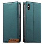 Dierfeng Capa para Telemóvel em Pele Vegana com RFID, Forte Íman e Costura, Para iPhone 11 Pro Max, Para iPhone 11, Para iPhone 11 Pro, Para iPhone X / XS, Para iPhone XR, Para iPhone XS Max, Para iPhone 8 Plus / 7 Plus