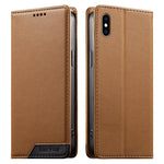 Dierfeng Capa para Telemóvel em Pele Vegana com RFID, Forte Íman e Costura, Para iPhone 11 Pro Max, Para iPhone 11, Para iPhone 11 Pro, Para iPhone X / XS, Para iPhone XR, Para iPhone XS Max, Para iPhone 8 Plus / 7 Plus