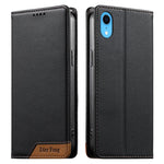 Dierfeng Capa para Telemóvel em Pele Vegana com RFID, Forte Íman e Costura, Para iPhone 11 Pro Max, Para iPhone 11, Para iPhone 11 Pro, Para iPhone X / XS, Para iPhone XR, Para iPhone XS Max, Para iPhone 8 Plus / 7 Plus