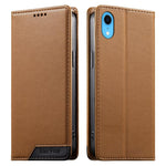 Dierfeng Capa para Telemóvel em Pele Vegana com RFID, Forte Íman e Costura, Para iPhone 11 Pro Max, Para iPhone 11, Para iPhone 11 Pro, Para iPhone X / XS, Para iPhone XR, Para iPhone XS Max, Para iPhone 8 Plus / 7 Plus