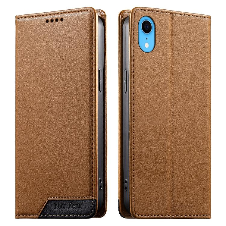 Dierfeng Capa para Telemóvel em Pele Vegana com RFID, Forte Íman e Costura, Para iPhone 11 Pro Max, Para iPhone 11, Para iPhone 11 Pro, Para iPhone X / XS, Para iPhone XR, Para iPhone XS Max, Para iPhone 8 Plus / 7 Plus