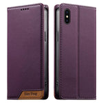 Dierfeng Capa para Telemóvel em Pele Vegana com RFID, Forte Íman e Costura, Para iPhone 11 Pro Max, Para iPhone 11, Para iPhone 11 Pro, Para iPhone X / XS, Para iPhone XR, Para iPhone XS Max, Para iPhone 8 Plus / 7 Plus