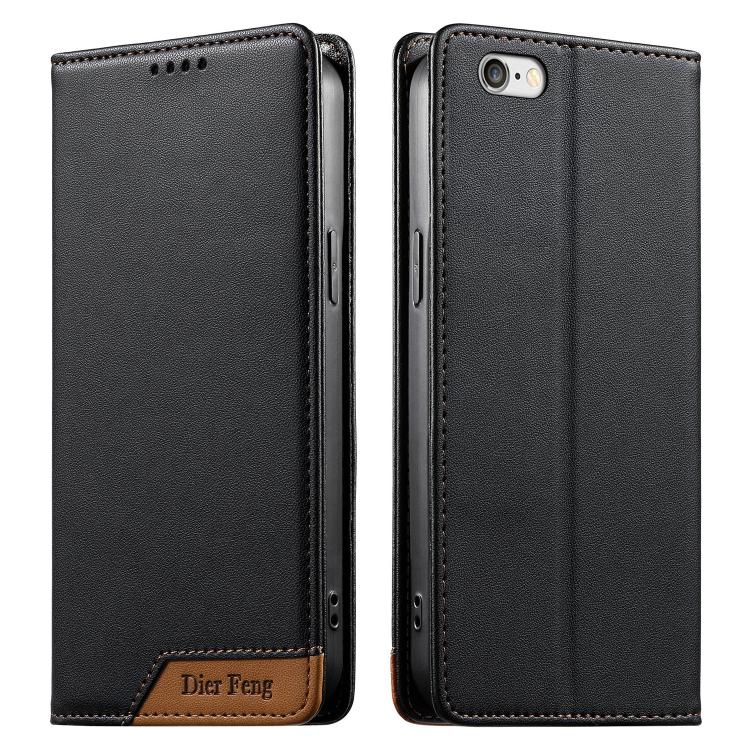 Dierfeng Capa para Telemóvel em Pele Vegana com RFID, Forte Íman e Costura, Para iPhone 11 Pro Max, Para iPhone 11, Para iPhone 11 Pro, Para iPhone X / XS, Para iPhone XR, Para iPhone XS Max, Para iPhone 8 Plus / 7 Plus