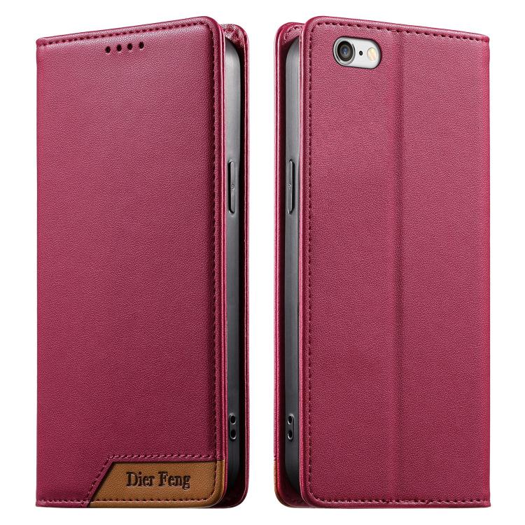 Dierfeng Capa para Telemóvel em Pele Vegana com RFID, Forte Íman e Costura, Para iPhone 11 Pro Max, Para iPhone 11, Para iPhone 11 Pro, Para iPhone X / XS, Para iPhone XR, Para iPhone XS Max, Para iPhone 8 Plus / 7 Plus