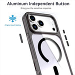 Capa de telemóvel magnética colorida cristal, para iPhone 17 Pro Max, para iPhone 17 Pro