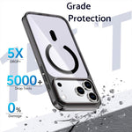 Capa de telemóvel magnética colorida cristal, para iPhone 17 Pro Max, para iPhone 17 Pro