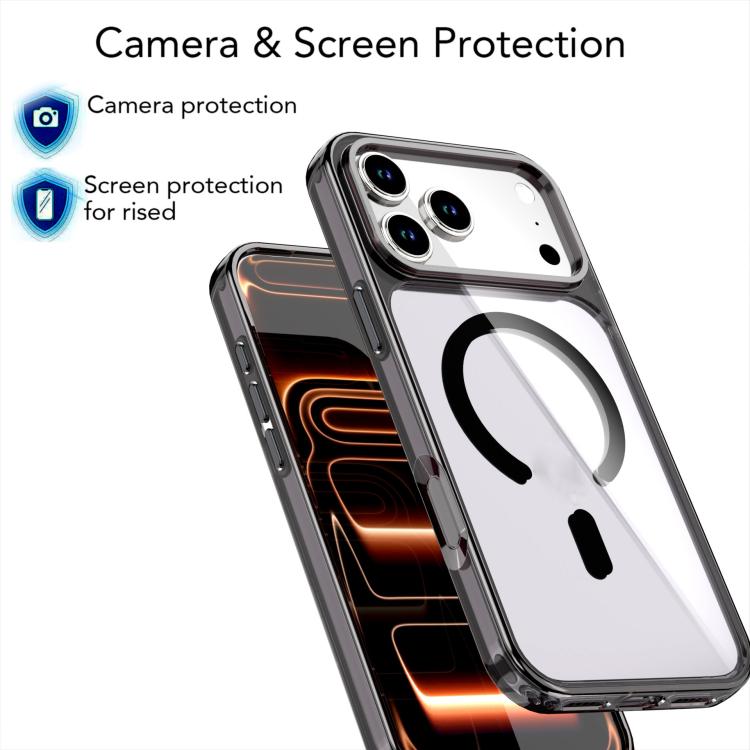 Capa de telemóvel magnética colorida cristal, para iPhone 17 Pro Max, para iPhone 17 Pro