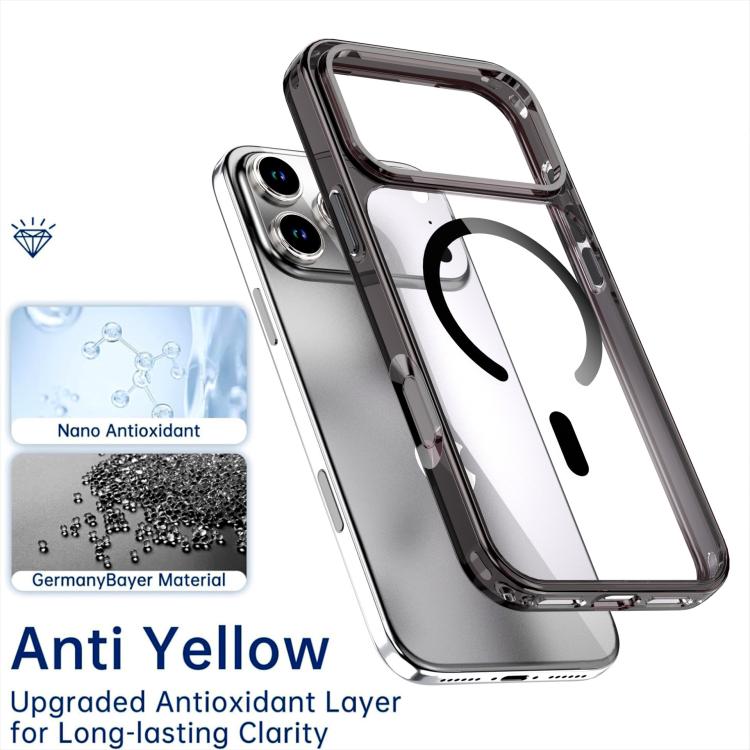Capa de telemóvel magnética colorida cristal, para iPhone 17 Pro Max, para iPhone 17 Pro