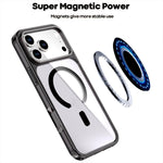 Capa de telemóvel magnética colorida cristal, para iPhone 17 Pro Max, para iPhone 17 Pro