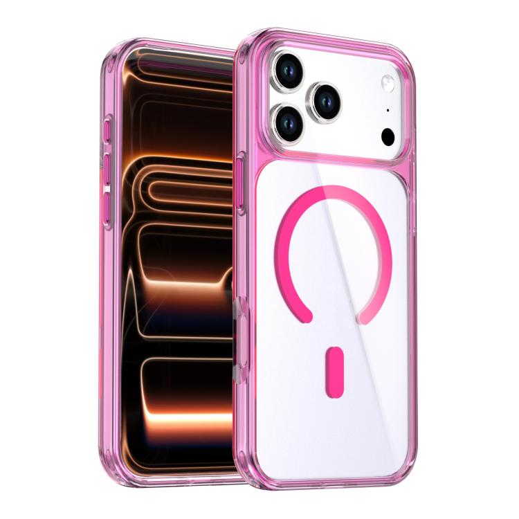 Capa de telemóvel magnética colorida cristal, para iPhone 17 Pro Max, para iPhone 17 Pro