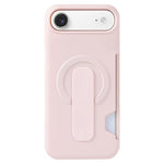 Capa magnética para telemóvel com suporte e slot para cartão com sensação de pele, para iPhone 17 Pro Max, para iPhone 17 Pro, para iPhone 17, para iPhone Air, para iPhone 16 Pro Max, para iPhone 16 Pro, para iPhone 16, para iPhone 15 Pro Max
