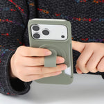 Capa magnética para telemóvel com suporte e slot para cartão com sensação de pele, para iPhone 17 Pro Max, para iPhone 17 Pro, para iPhone 17, para iPhone Air, para iPhone 16 Pro Max, para iPhone 16 Pro, para iPhone 16, para iPhone 15 Pro Max
